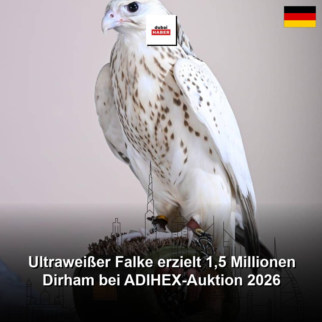 Ultraweißer Falke erzielt 1,5 Millionen Dirham bei ADIHEX-Auktion 2026