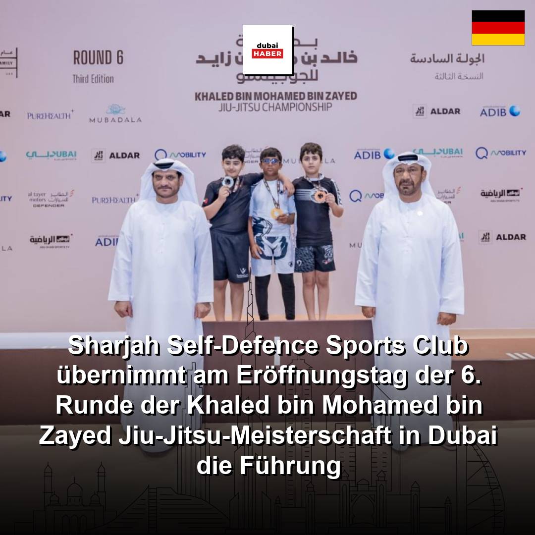 Sharjah Self-Defence Sports Club übernimmt am Eröffnungstag der 6. Runde der Khaled bin Mohamed bin Zayed Jiu-Jitsu-Meisterschaft in Dubai die Führung