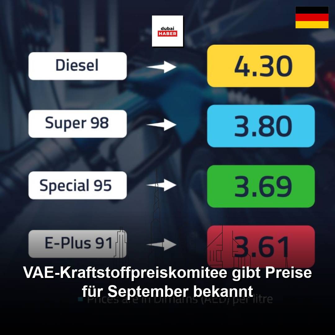 VAE-Kraftstoffpreiskomitee gibt Preise für September bekannt