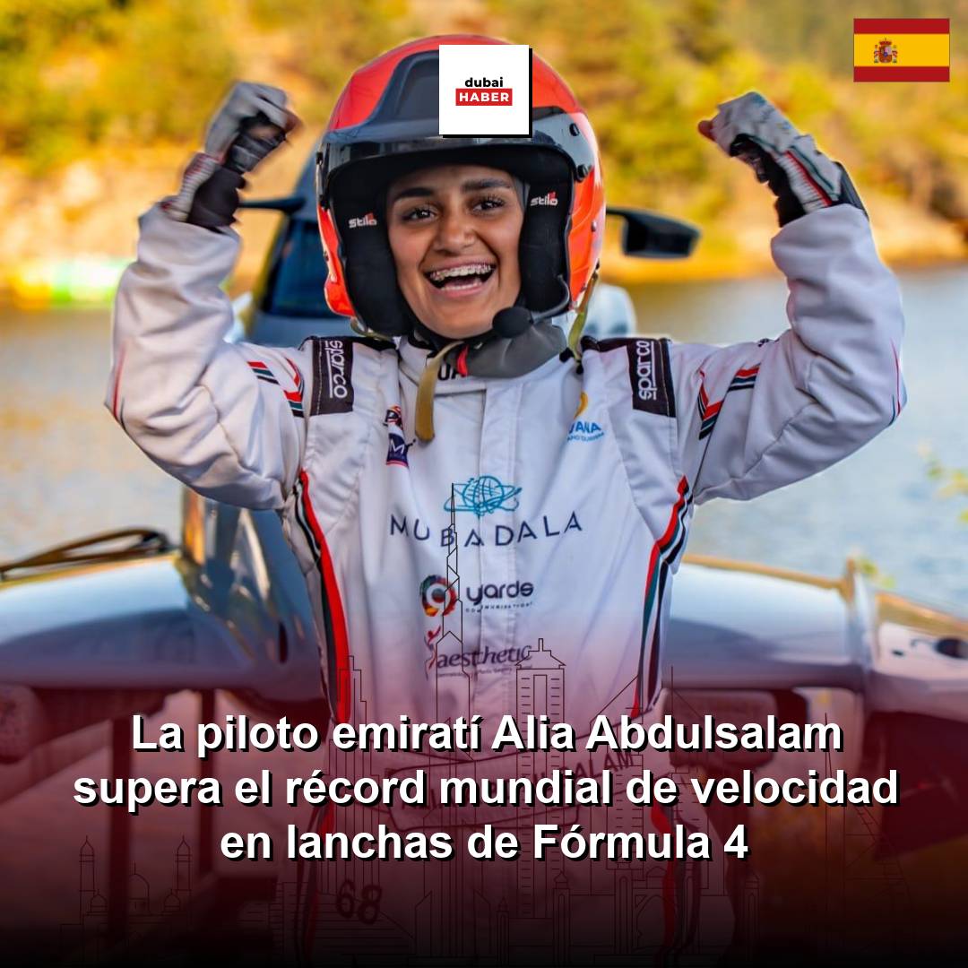 La piloto emiratí Alia Abdulsalam supera el récord mundial de velocidad en lanchas de Fórmula 4
