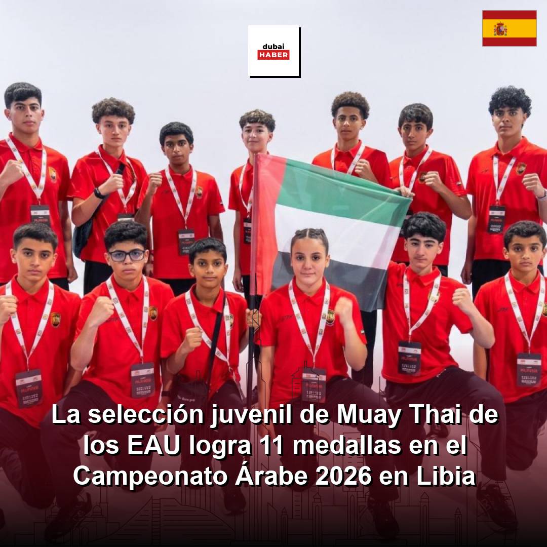 La selección juvenil de Muay Thai de los EAU logra 11 medallas en el Campeonato Árabe 2026 en Libia