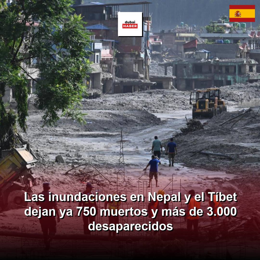 Las inundaciones en Nepal y el Tíbet dejan ya 750 muertos y más de 3.000 desaparecidos