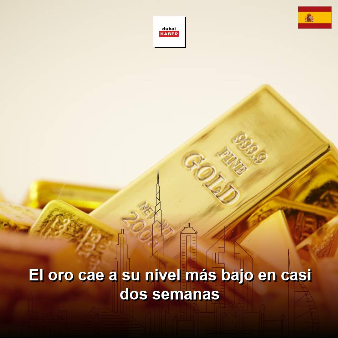 El oro cae a su nivel más bajo en casi dos semanas