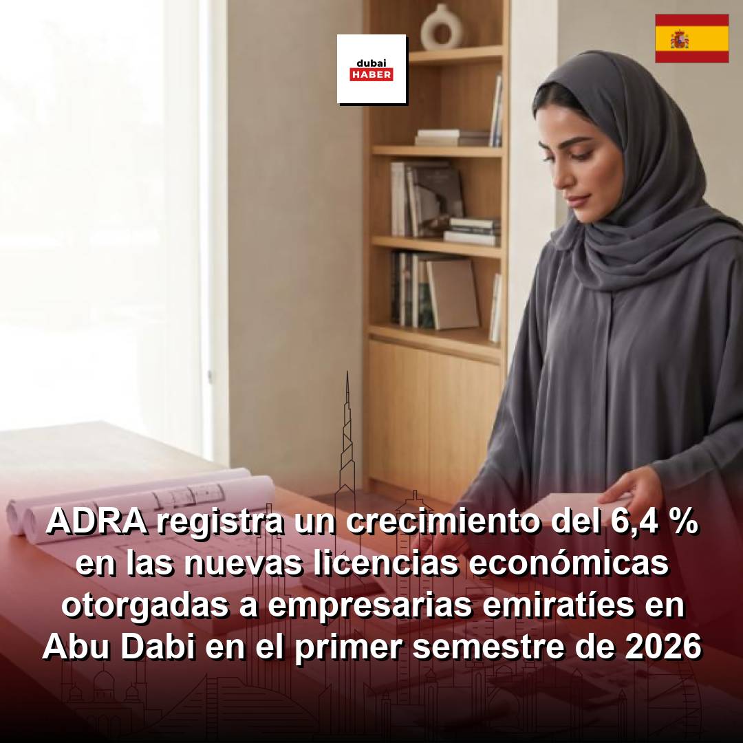 ADRA registra un crecimiento del 6,4 % en las nuevas licencias económicas otorgadas a empresarias emiratíes en Abu Dabi en el primer semestre de 2026