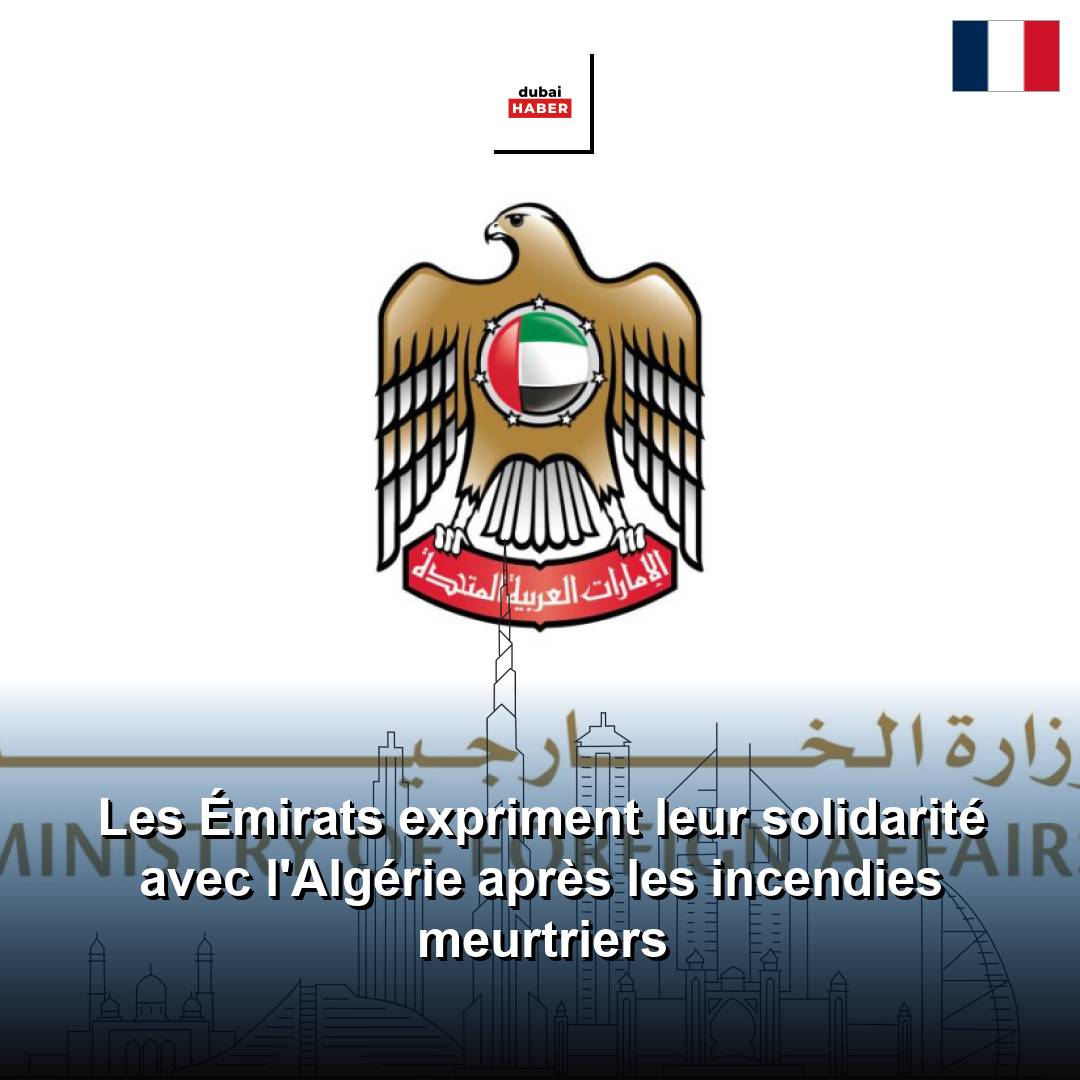Les Émirats expriment leur solidarité avec l'Algérie après les incendies meurtriers