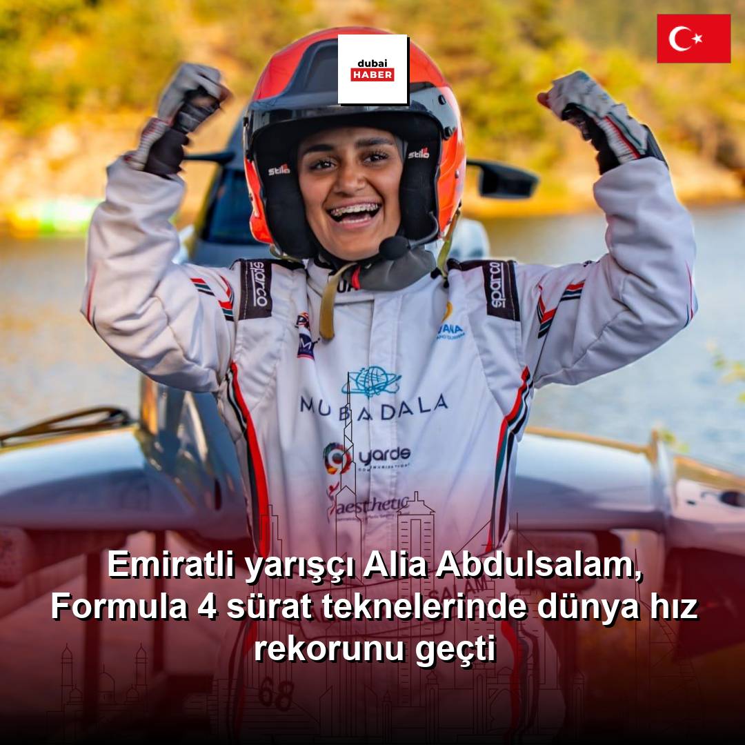Emiratli yarışçı Alia Abdulsalam, Formula 4 sürat teknelerinde dünya hız rekorunu geçti