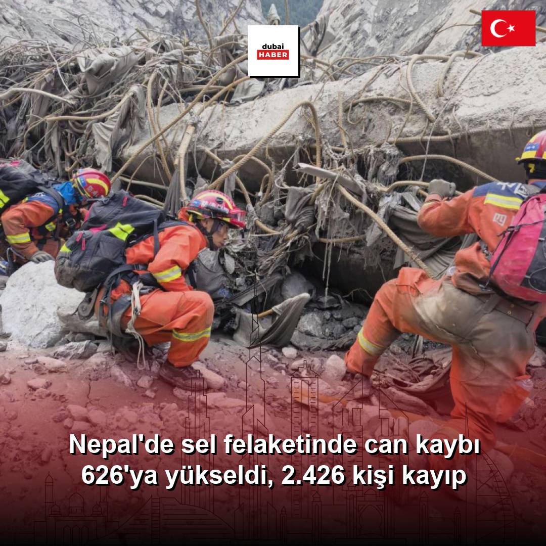Nepal'de sel felaketinde can kaybı 626'ya yükseldi, 2.426 kişi kayıp