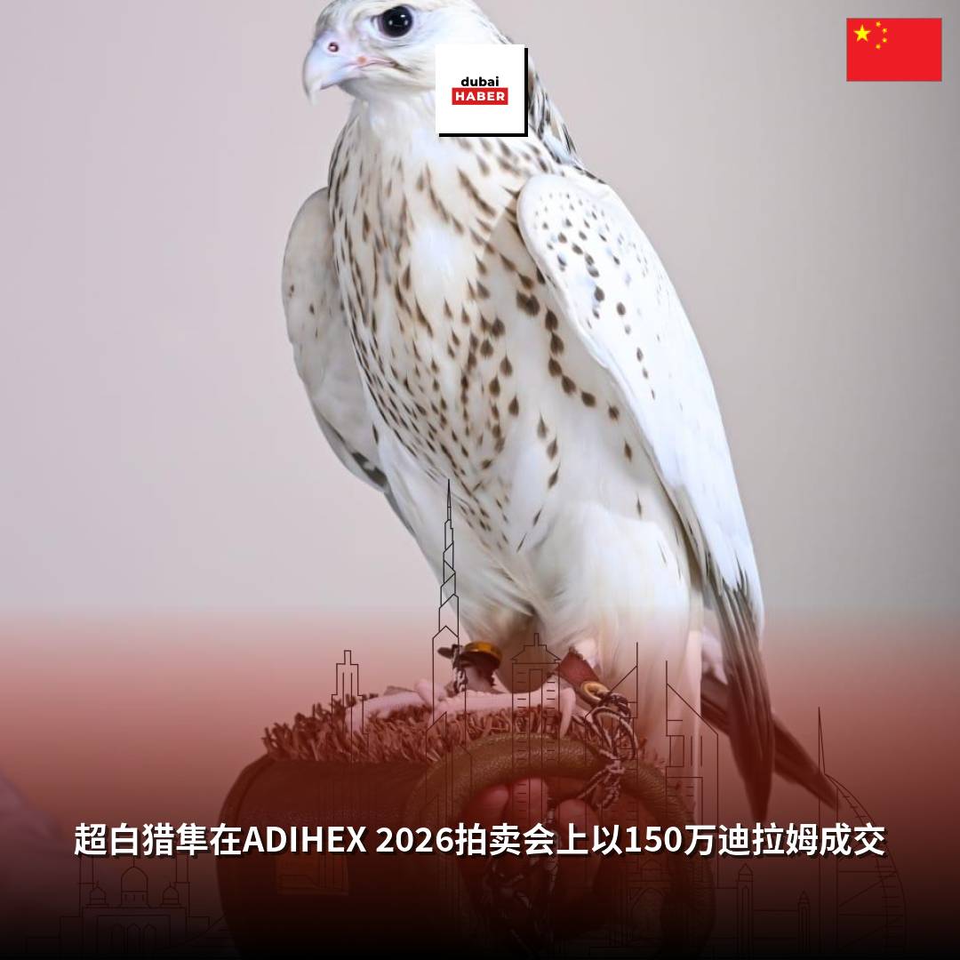超白猎隼在ADIHEX 2026拍卖会上以150万迪拉姆成交