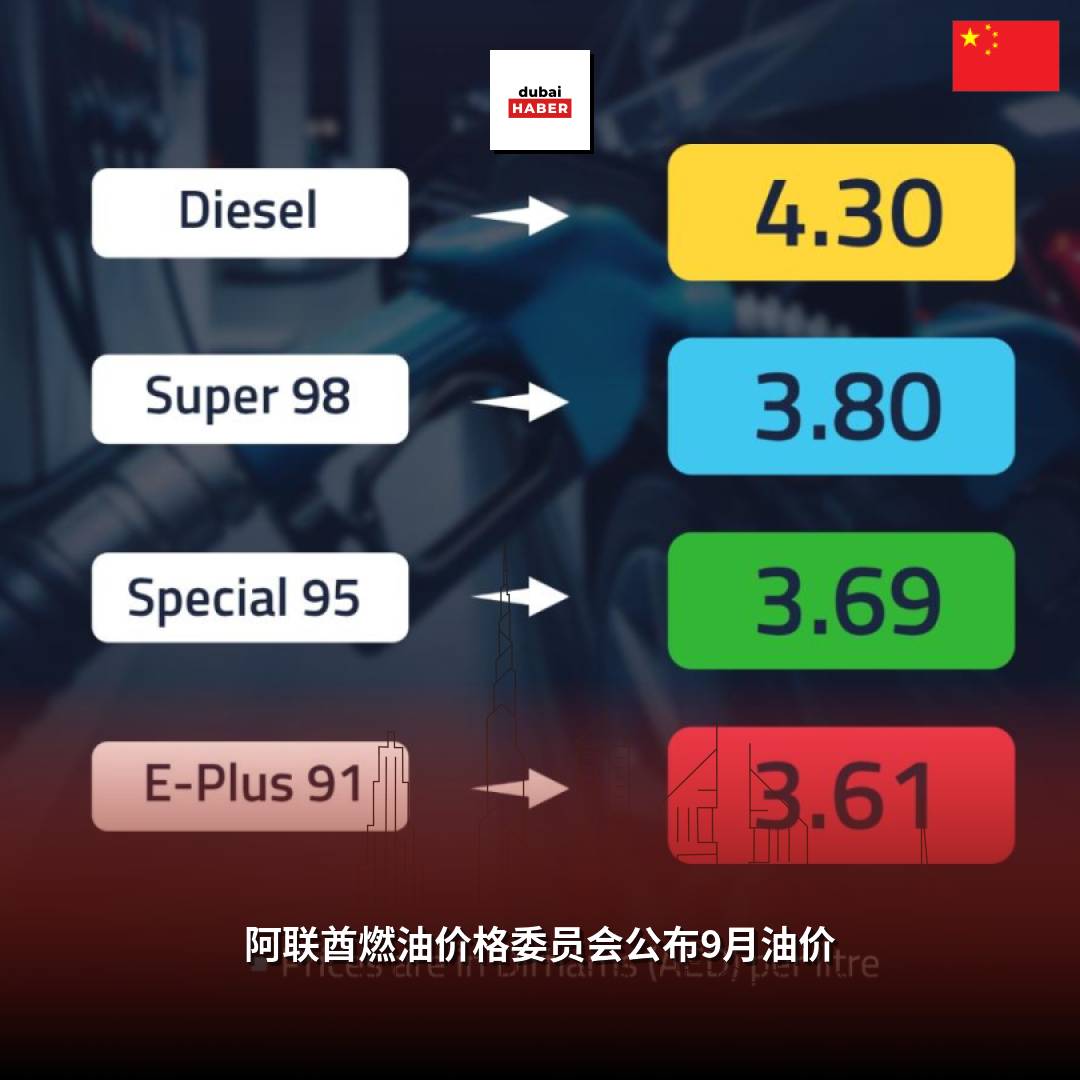 阿联酋燃油价格委员会公布9月油价