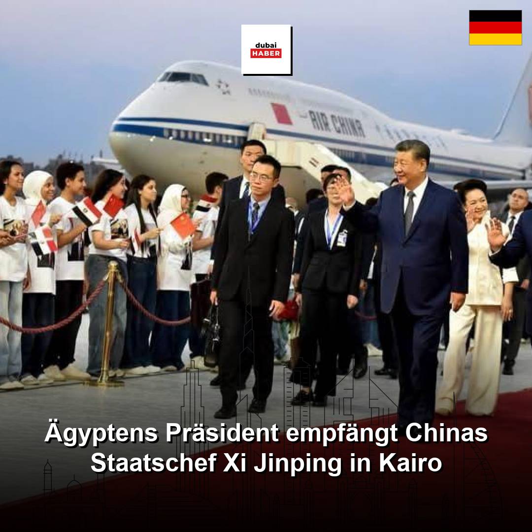 Ägyptens Präsident empfängt Chinas Staatschef Xi Jinping in Kairo
