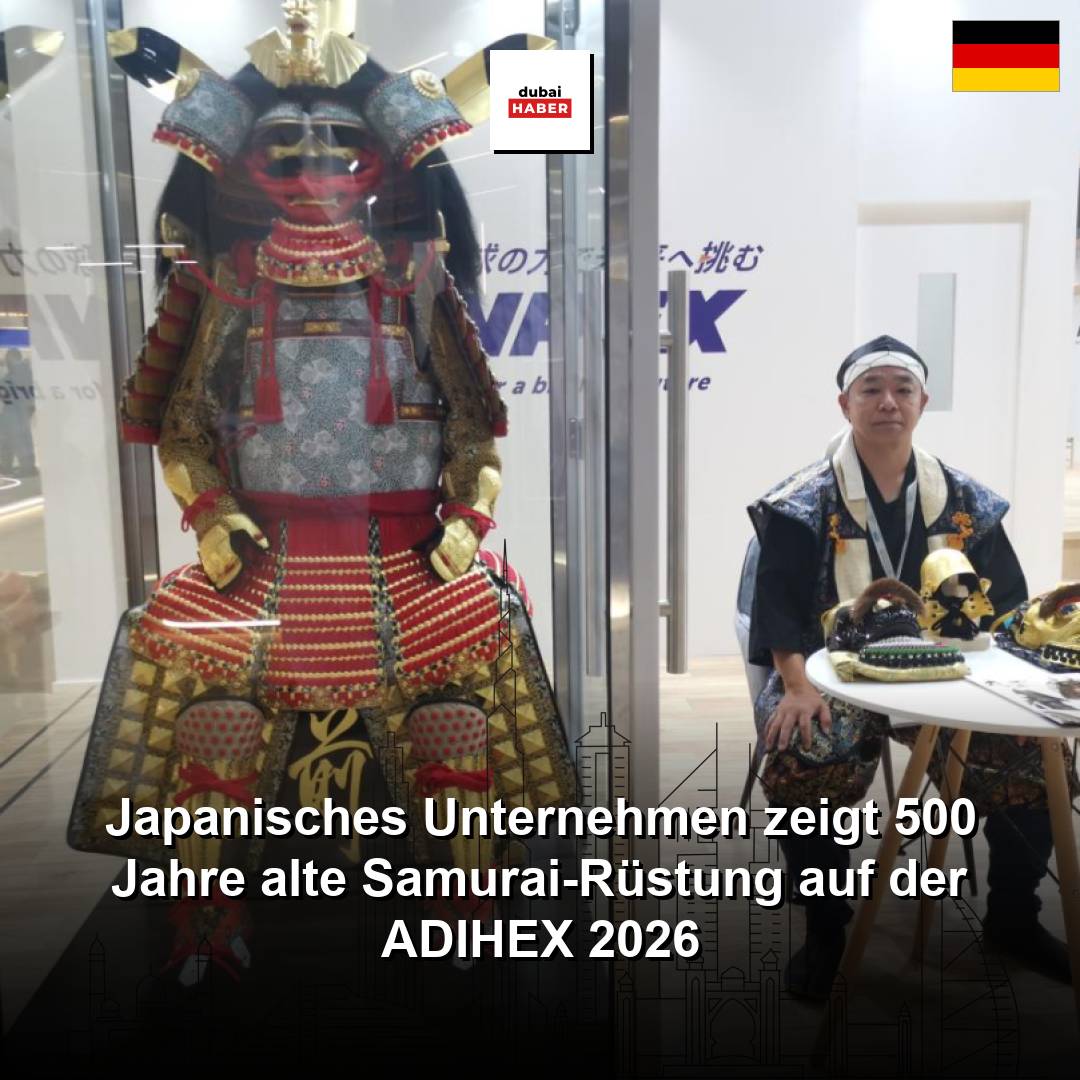Japanisches Unternehmen zeigt 500 Jahre alte Samurai-Rüstung auf der ADIHEX 2026