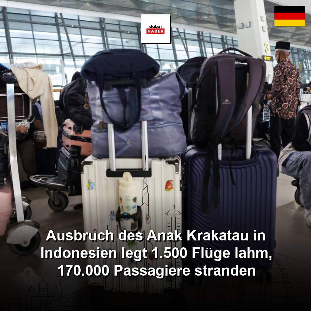 Ausbruch des Anak Krakatau in Indonesien legt 1.500 Flüge lahm, 170.000 Passagiere stranden