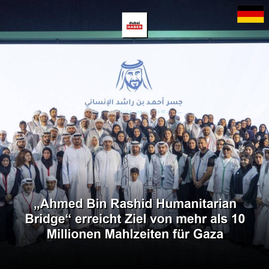 „Ahmed Bin Rashid Humanitarian Bridge“ erreicht Ziel von mehr als 10 Millionen Mahlzeiten für Gaza