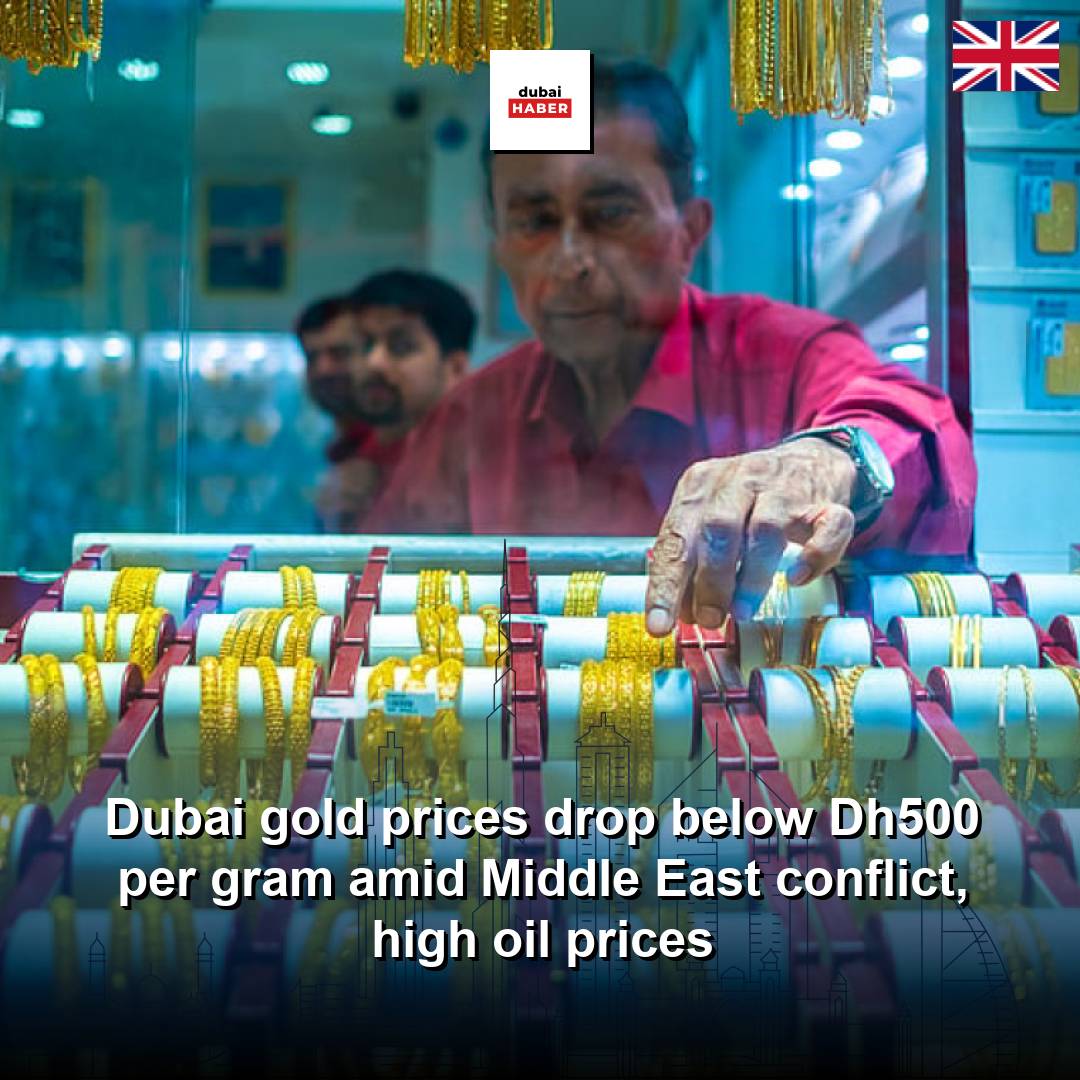 Dubai gold prices drop below Dh500 per gram amid Middle East conflict, high oil prices