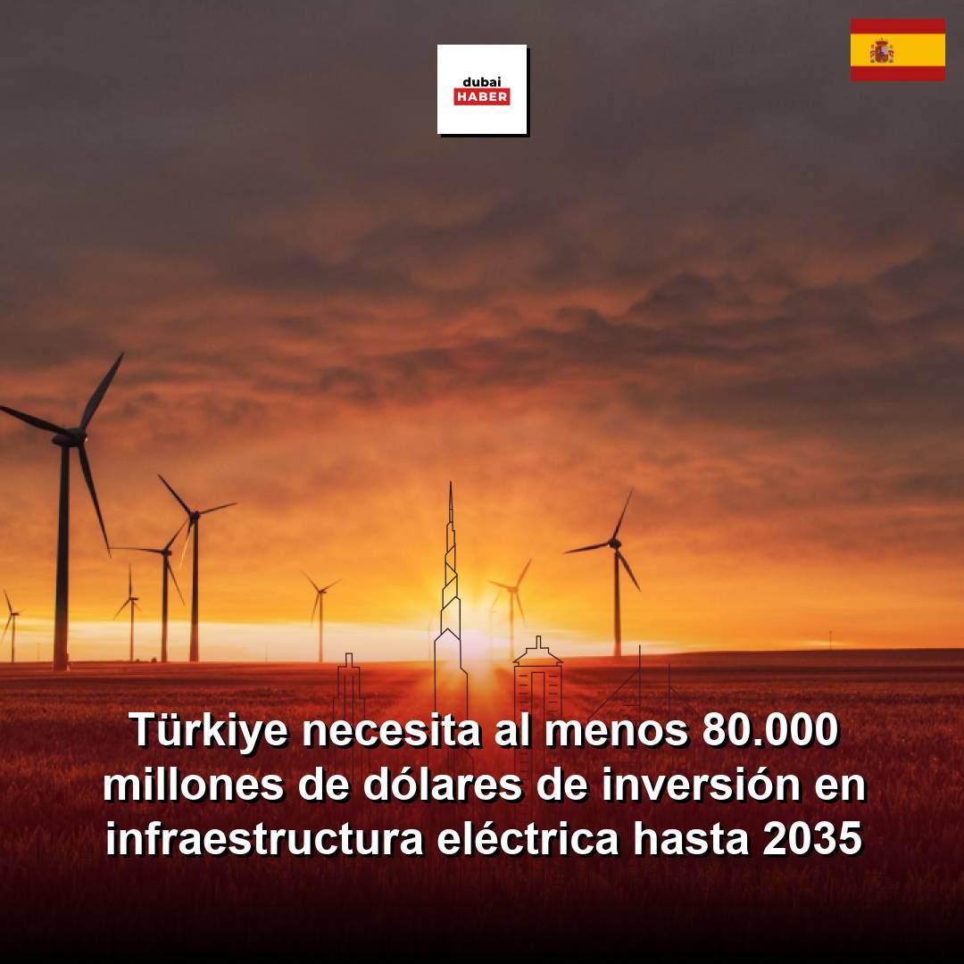 Türkiye necesita al menos 80.000 millones de dólares de inversión en infraestructura eléctrica hasta 2035