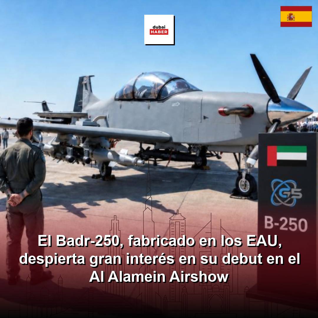 El Badr-250, fabricado en los EAU, despierta gran interés en su debut en el Al Alamein Airshow
