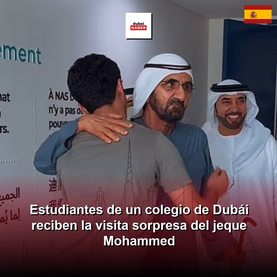 Estudiantes de un colegio de Dubái reciben la visita sorpresa del jeque Mohammed