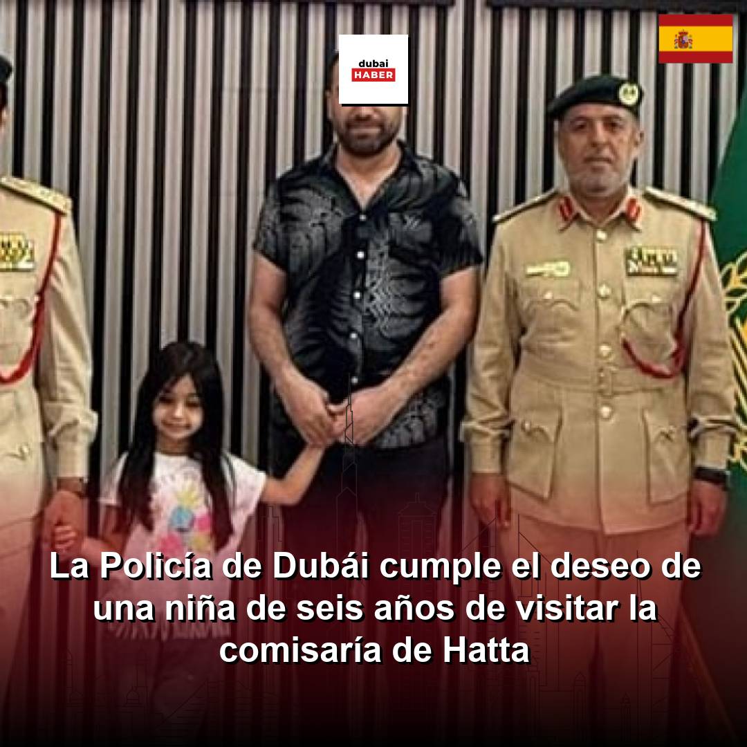 La Policía de Dubái cumple el deseo de una niña de seis años de visitar la comisaría de Hatta