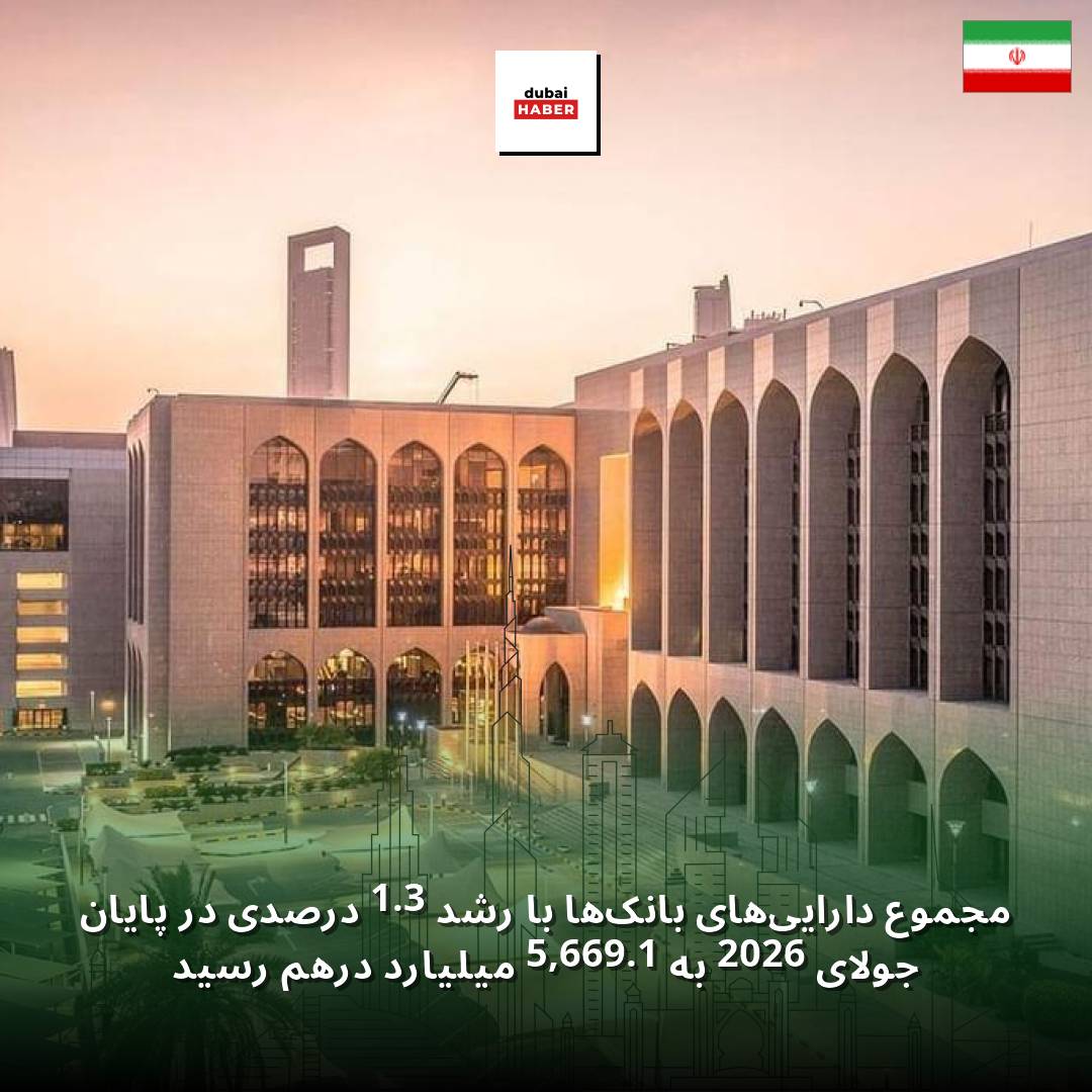 مجموع دارایی‌های بانک‌ها با رشد 1.3 درصدی در پایان جولای 2026 به 5,669.1 میلیارد درهم رسید