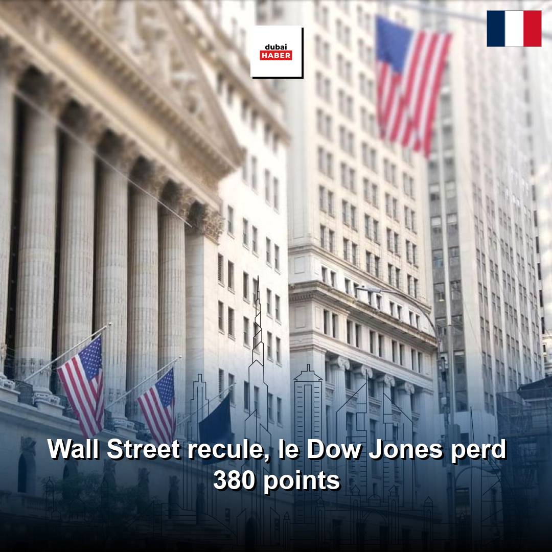 Wall Street recule, le Dow Jones perd 380 points