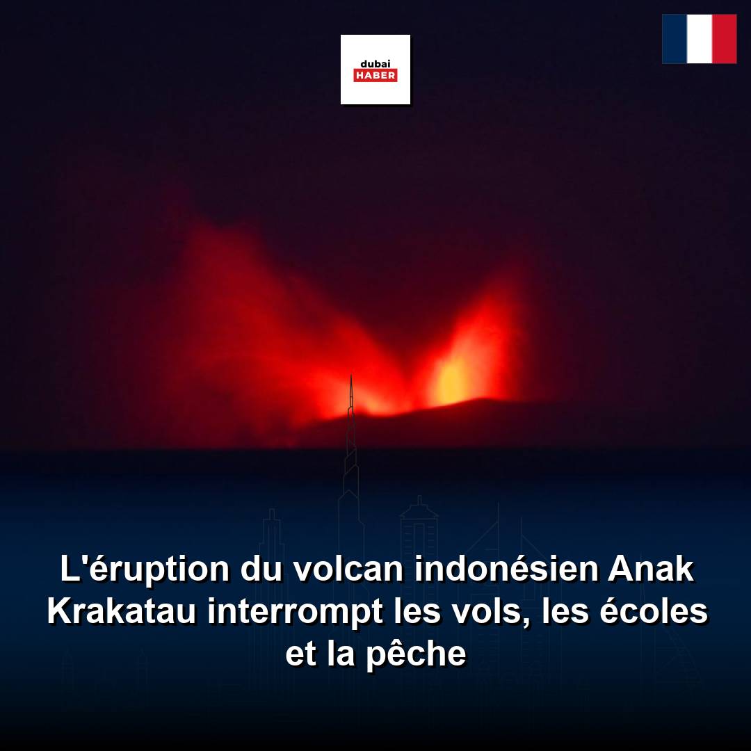 L'éruption du volcan indonésien Anak Krakatau interrompt les vols, les écoles et la pêche