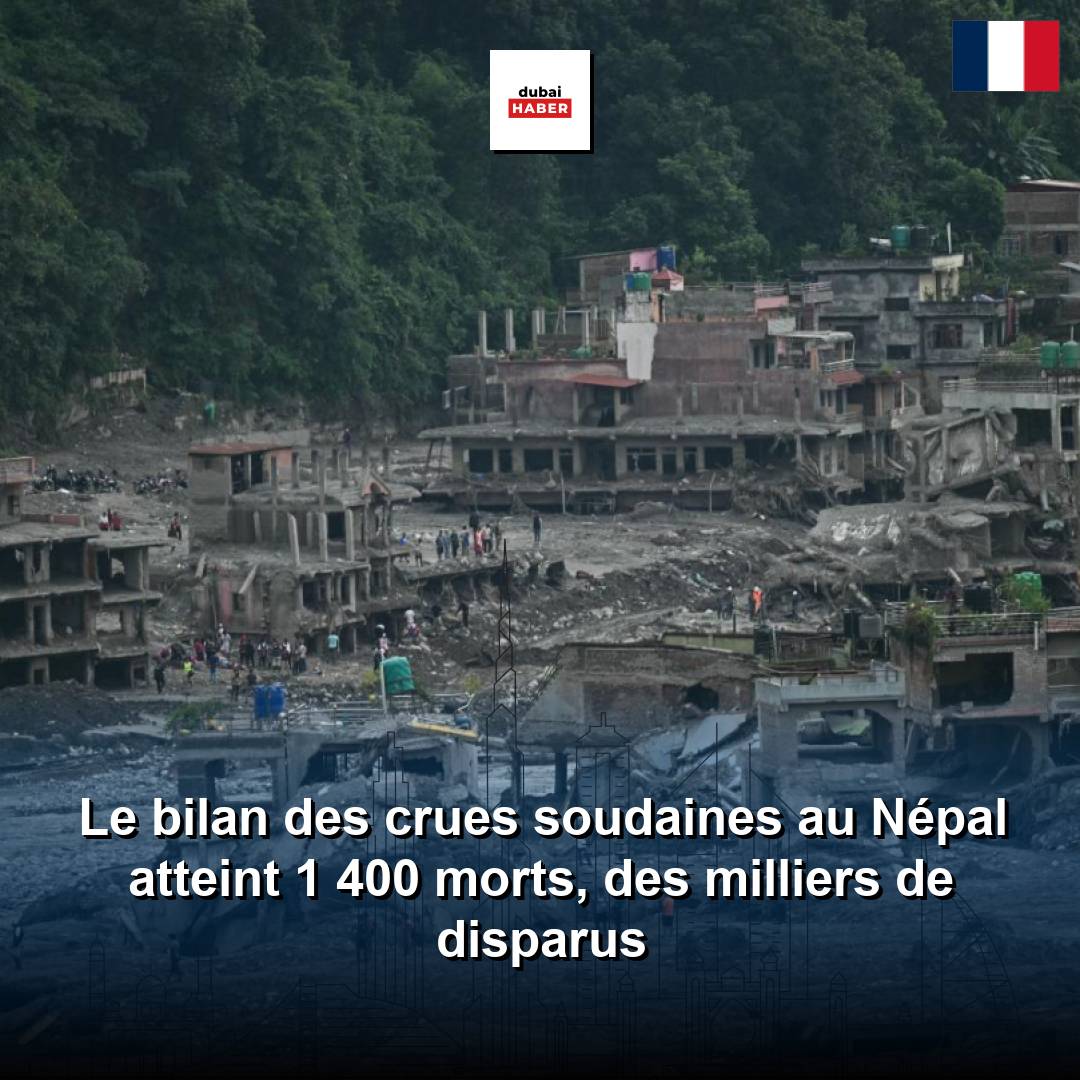 Le bilan des crues soudaines au Népal atteint 1 400 morts, des milliers de disparus
