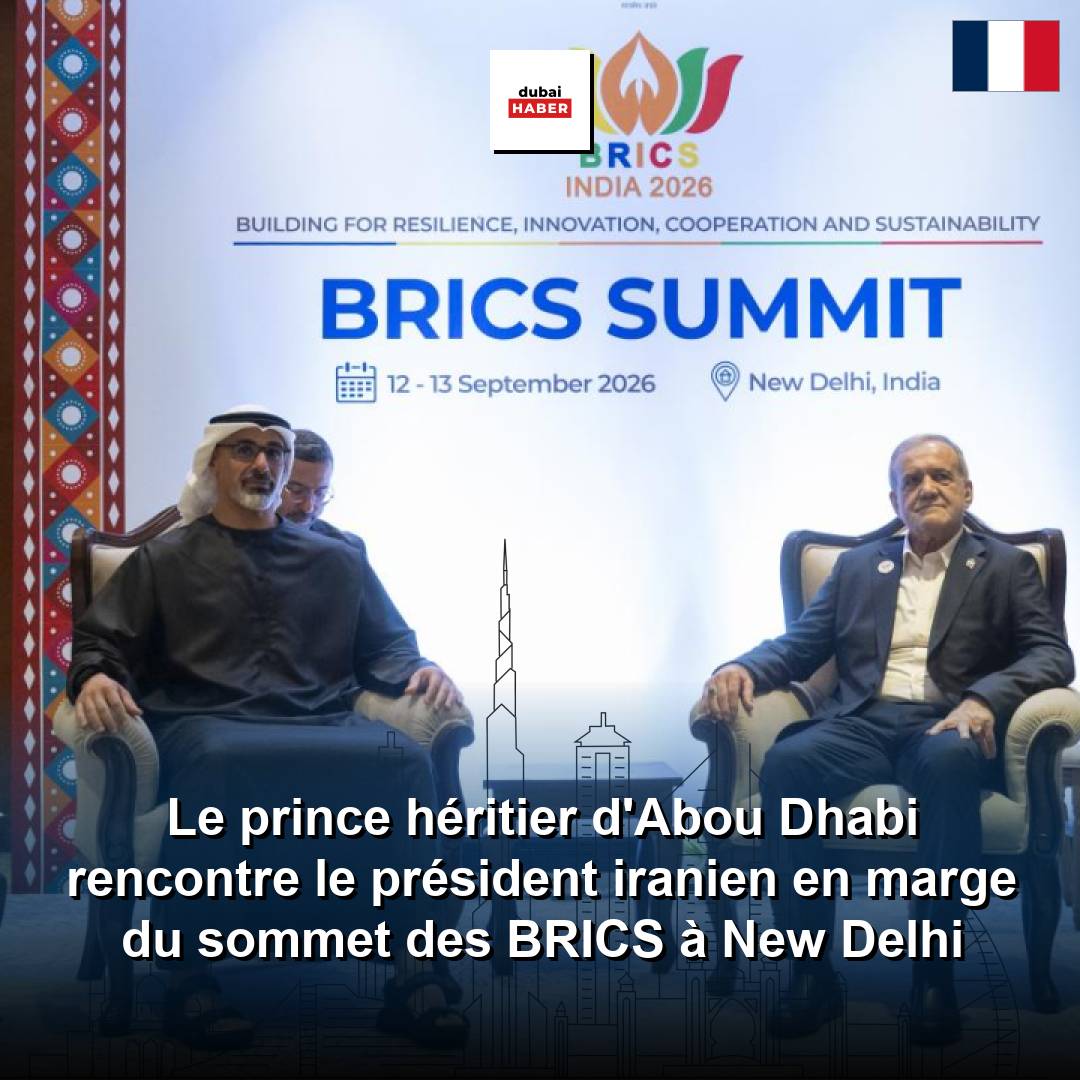 Le prince héritier d'Abou Dhabi rencontre le président iranien en marge du sommet des BRICS à New Delhi