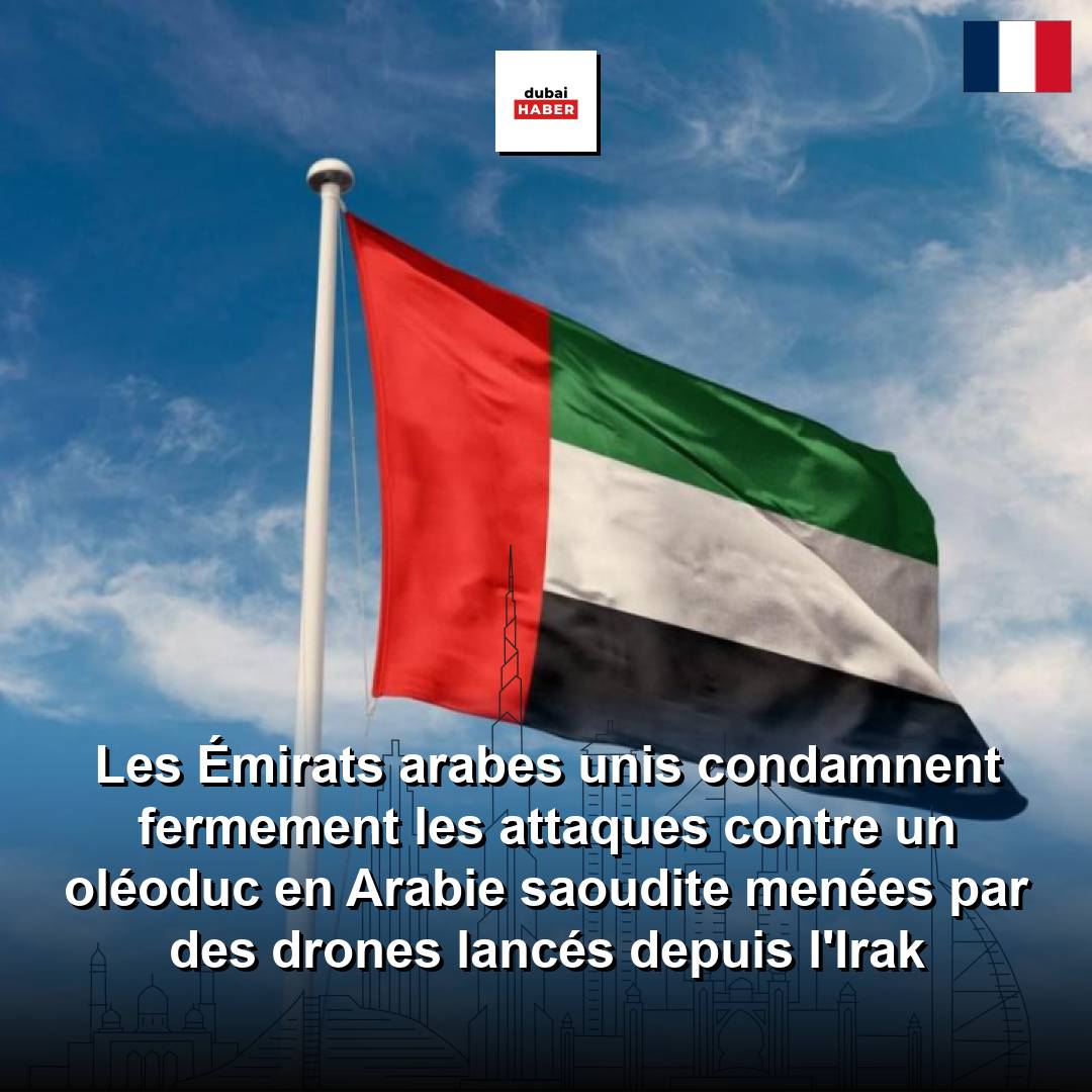 Les Émirats arabes unis condamnent fermement les attaques contre un oléoduc en Arabie saoudite menées par des drones lancés depuis l'Irak