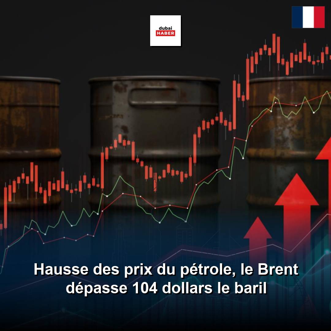 Hausse des prix du pétrole, le Brent dépasse 104 dollars le baril
