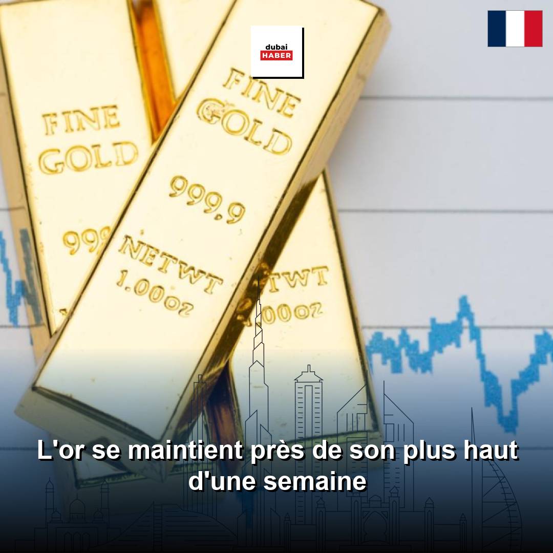 L'or se maintient près de son plus haut d'une semaine