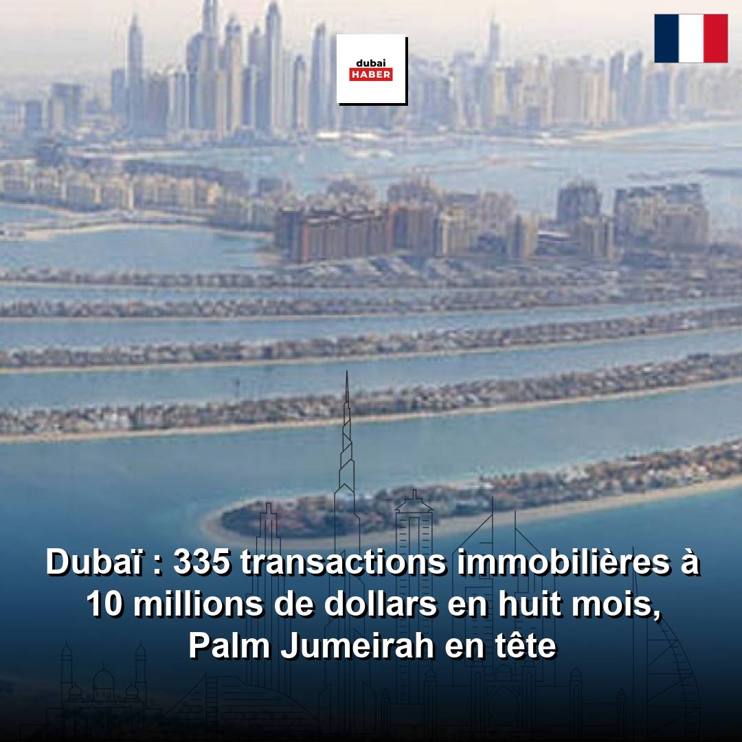Dubaï : 335 transactions immobilières à 10 millions de dollars en huit mois, Palm Jumeirah en tête