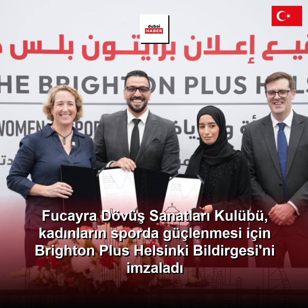 Fucayra Dövüş Sanatları Kulübü, kadınların sporda güçlenmesi için Brighton Plus Helsinki Bildirgesi'ni imzaladı