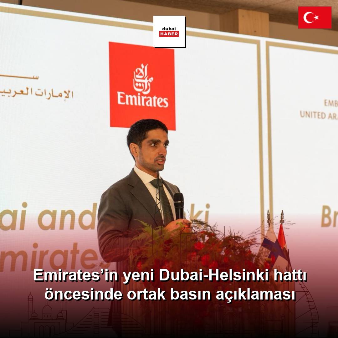 Emirates’in yeni Dubai-Helsinki hattı öncesinde ortak basın açıklaması