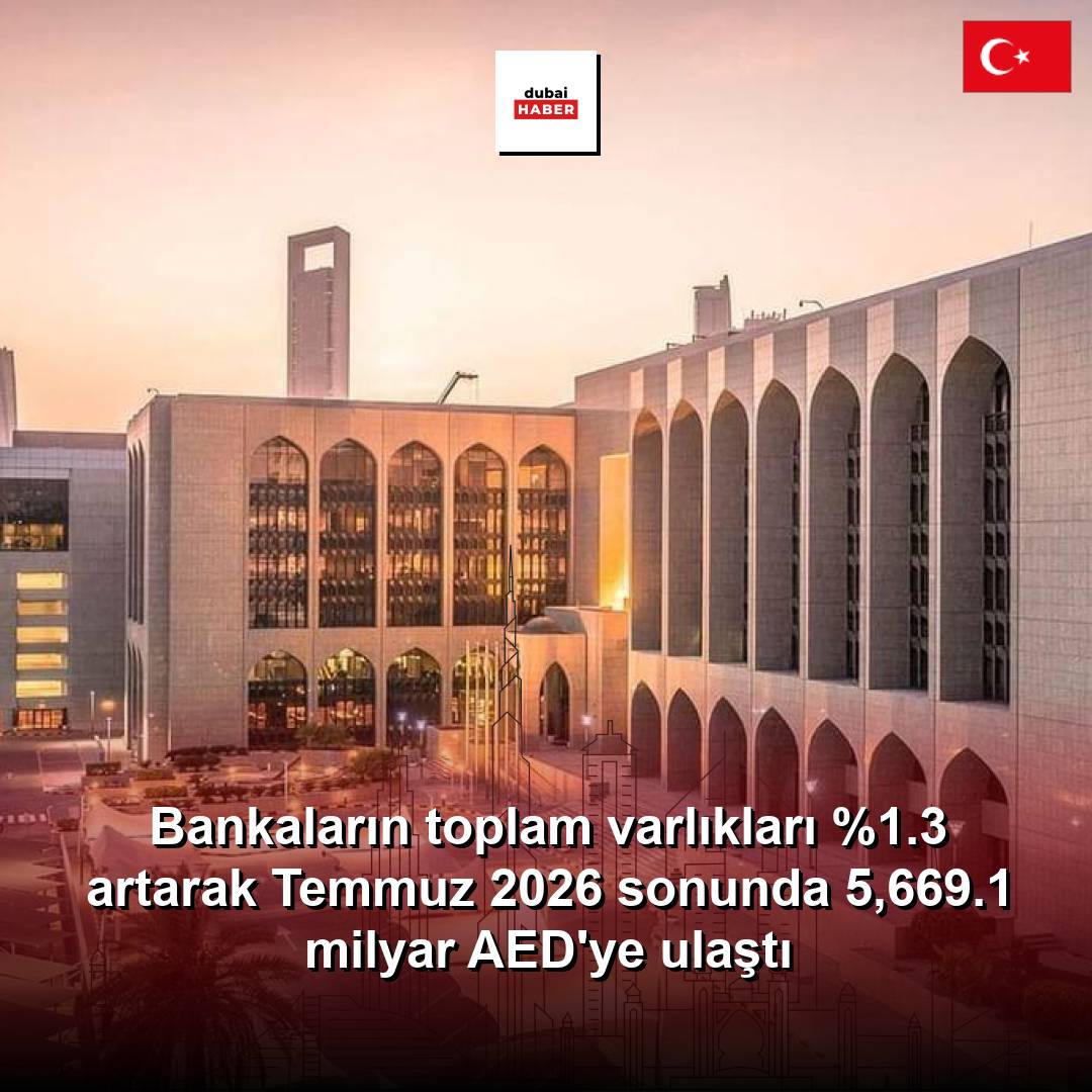 Bankaların toplam varlıkları %1.3 artarak Temmuz 2026 sonunda 5,669.1 milyar AED'ye ulaştı