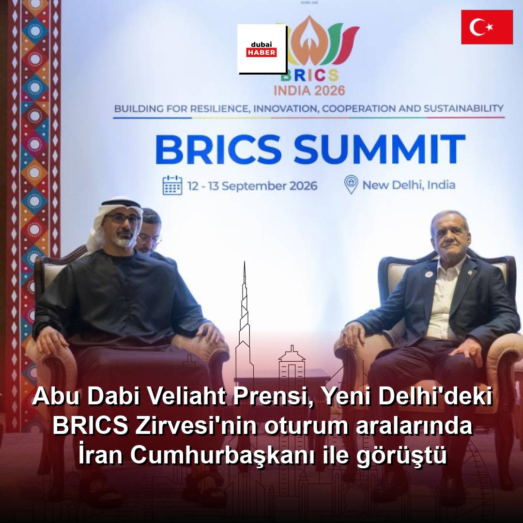 Abu Dabi Veliaht Prensi, Yeni Delhi'deki BRICS Zirvesi'nin oturum aralarında İran Cumhurbaşkanı ile görüştü