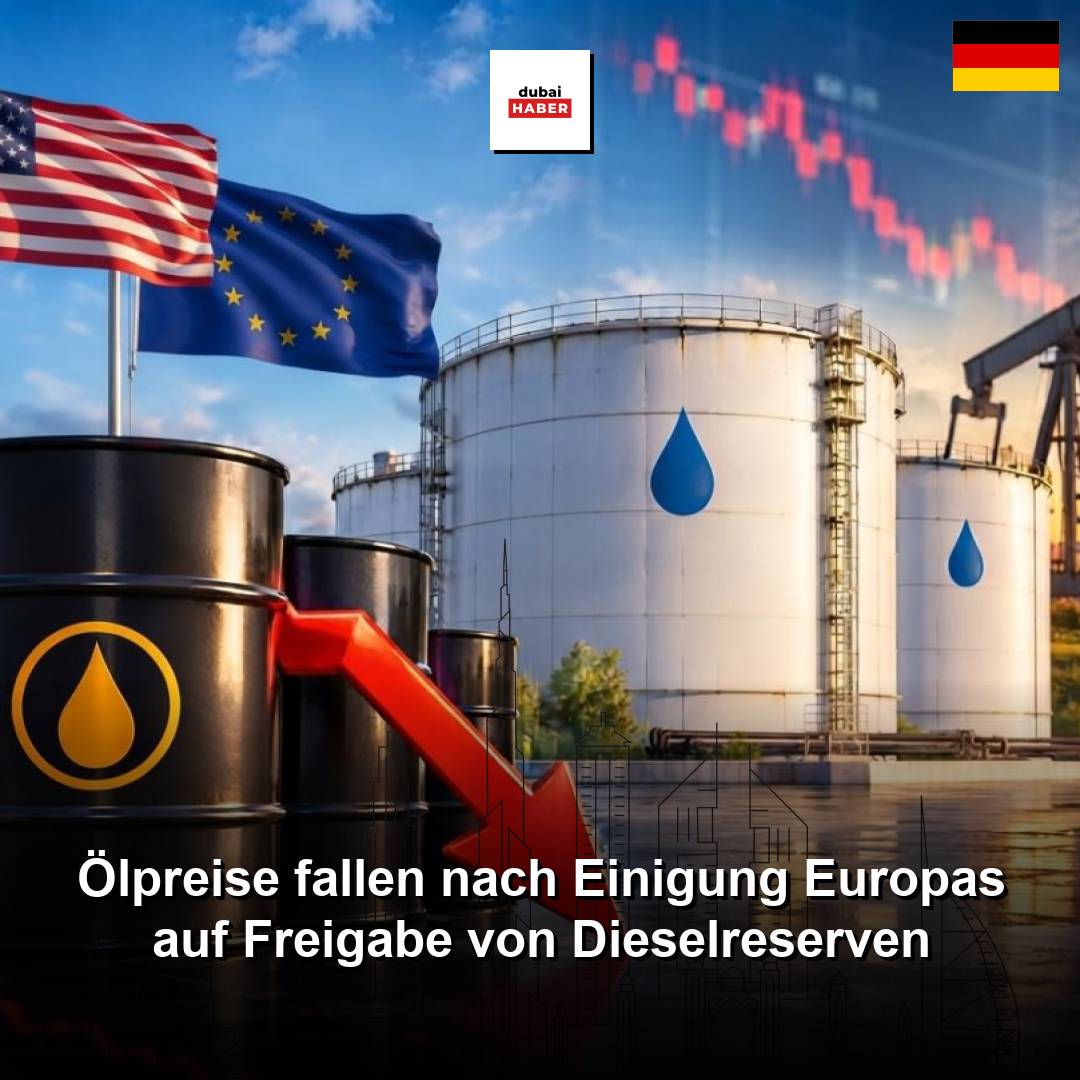 Ölpreise fallen nach Einigung Europas auf Freigabe von Dieselreserven