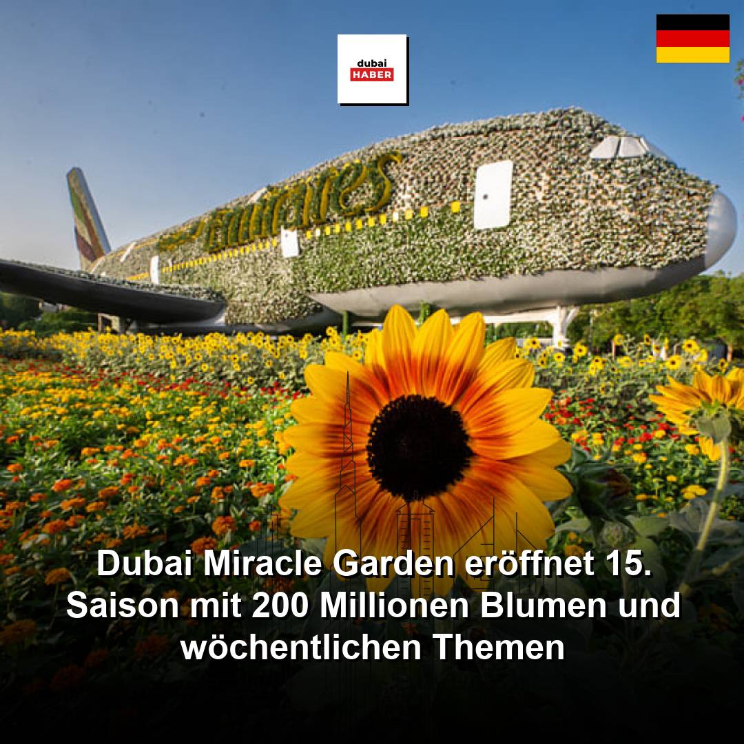 Dubai Miracle Garden eröffnet 15. Saison mit 200 Millionen Blumen und wöchentlichen Themen