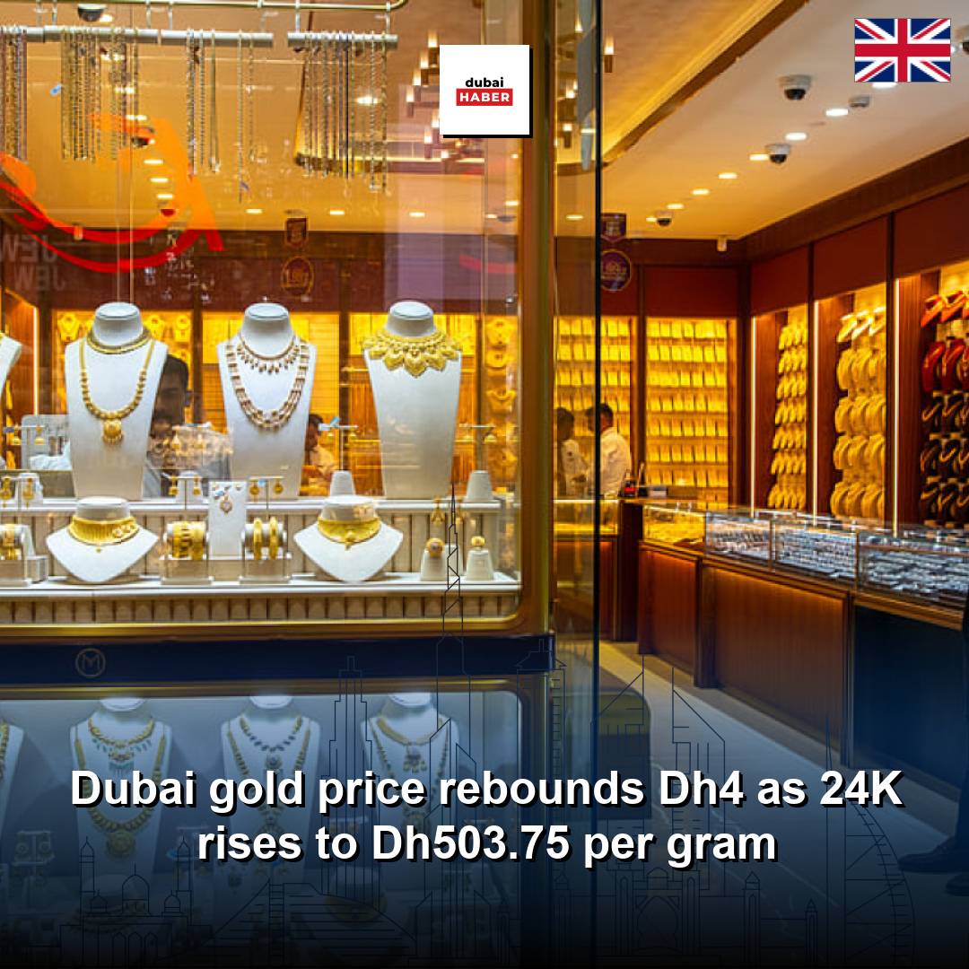 Dubai gold price rebounds Dh4 as 24K rises to Dh503.75 per gram