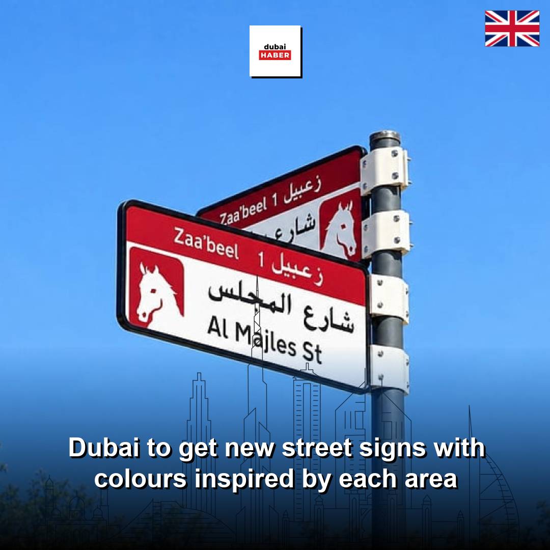 Dubai to get new street signs with colours inspired by each area