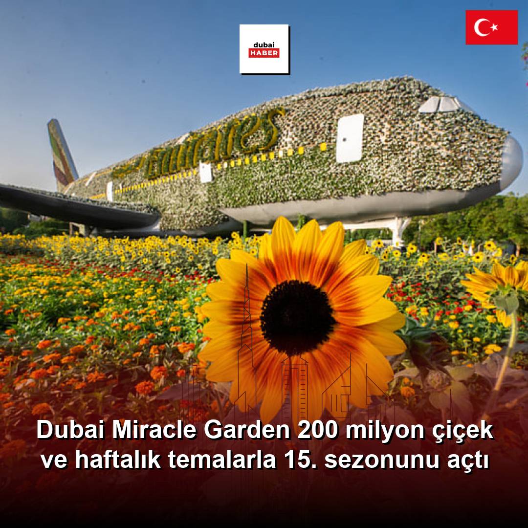 Dubai Miracle Garden 200 milyon çiçek ve haftalık temalarla 15. sezonunu açtı
