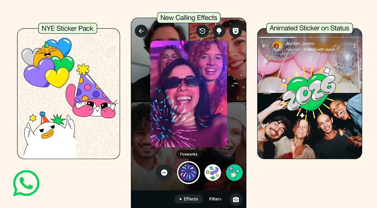 2026 Çıkartmalar, Animasyonlu Tepkiler: Whatsapp Yeni Yıl için Şenlikli Özellikleri Açıkladı