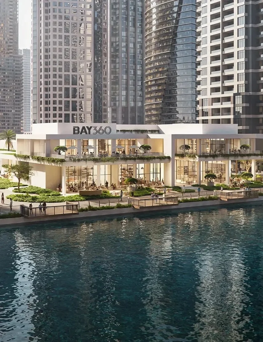 Dubai'nin Jlt'sindeki Süzülmüş D Gölü, yemek Mekanları, Padel Kortları ile Sahil Merkezine yol açmak için