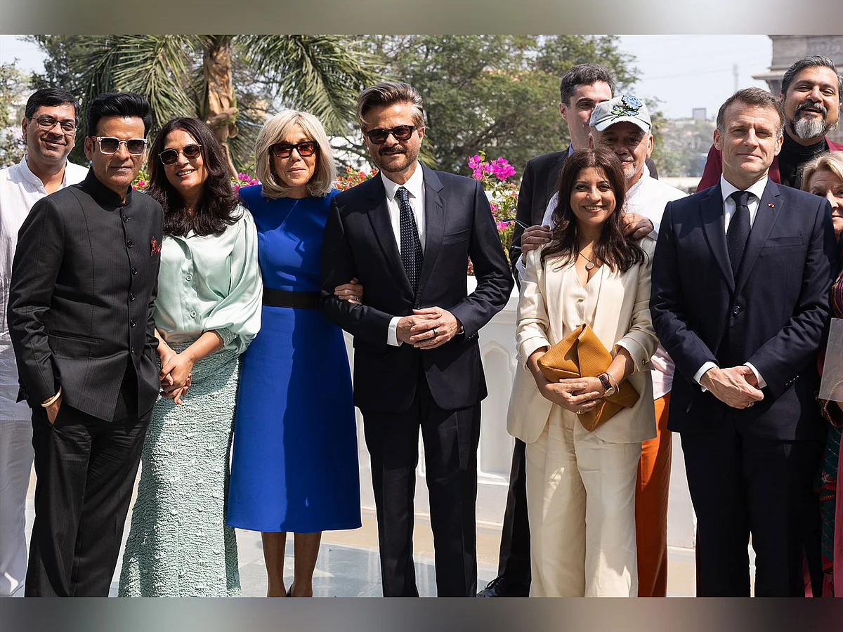 Emmanuel Macron, Mumbai Ziyareti Sırasında Anıl Kapoor, Manoj Bajpayee, Zoya Akhtar ile Tanışır