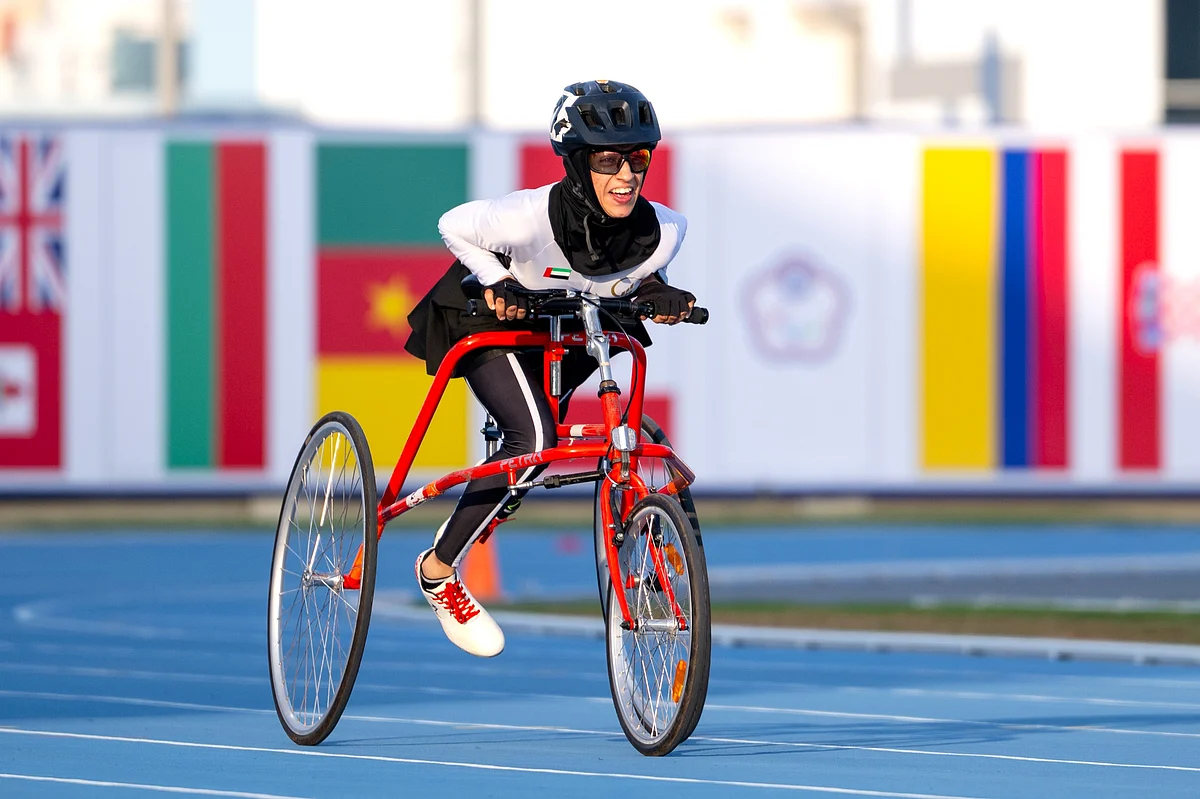 Sezon Açılışı için Sahne Seti Dubai 2026 Para Atletizm Gp'si